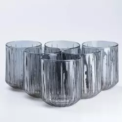 Набір склянок Lirmartur фігурних 6 штук по 315 мл, сірий