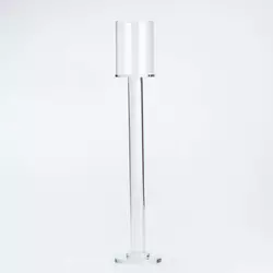 Підсвічник скляний Cylinder на високій ніжці 42 см