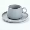 Чашка  з блюдцем в нордичному стилі керамічна 300 мл, сірий