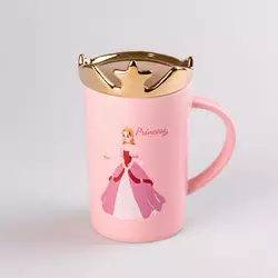 Чашка керамічна 400 мл Princess з кришкою, рожевий