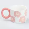 Чашка керамічна Flowers 400 мл, рожевий
