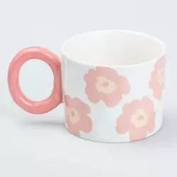 Чашка керамічна Flowers 400 мл, рожевий