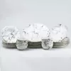 Столовий сервіз на 6 персон керамічний Marble, білий