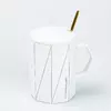 Чашка керамічна 400 мл Light Extravagance з кришкою та ложкою, білий