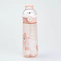 Пляшка для води Nice 620 мл із кришкою фліп топ на защіпці, рожевий