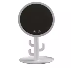 Косметичне дзеркало настільне з LED-підсвічуванням Кактус