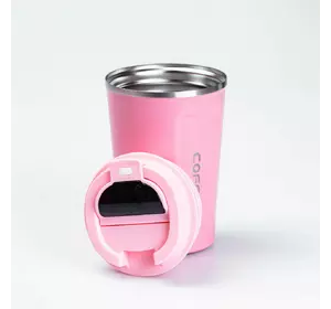 Термочашка Coffee 380 мл із датчиком температури, рожевий