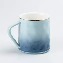 Чашка керамічна 400 мл, блакитний градієнт