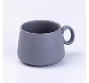 УЦІНКА Чашка з блюдцем в нордичному стилі керамічна 300 мл, сірий