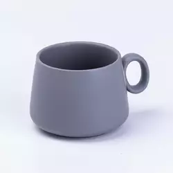 УЦІНКА Чашка з блюдцем в нордичному стилі керамічна 300 мл, сірий