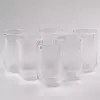 Набір склянок фігурних ребристих із товстого скла 6 штук, прозорий