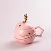 Чашка керамічна 500 мл Space Walk з кришкою та ложкою, рожевий