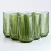 Набір склянок із товстого скла 6 штук по 450 мл, зелений