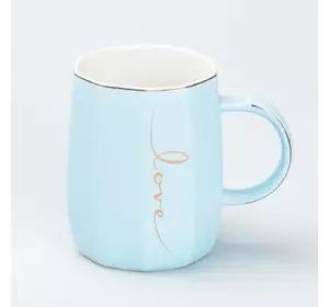 Чашка керамічна Love 400 мл, блакитний