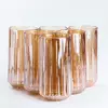 Набір склянок Lirmartur високих фігурних 6 штук по 380 мл, янтарний