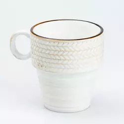 Чашка керамічна у стилі ретро 350 мл, білий