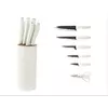 Набір кухонних ножів з підставкою 6 предметів, білий