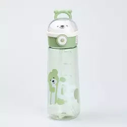 Пляшка для води Nice 620 мл із кришкою фліп топ на защіпці, зелений