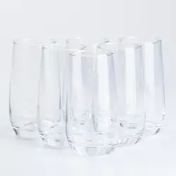 Набір склянок високих 6 штук по 360 мл, прозорий