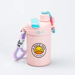 Термос дитячий G. Duck 460 мл з трубочкою та гвинтовою кришкою, рожевий