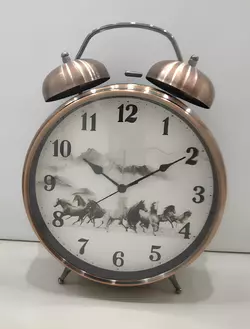 Настільний годинник з будильником 20,5 см, бронза