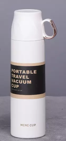 Термос Mini Cup 500 мл з клапаном і чашкою, білий