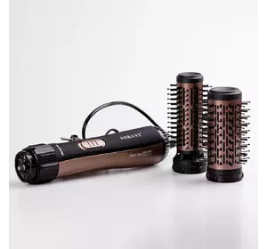 Фен-стайлер для волосся Sokany SD-903 з двома насадками, чорний з бронзою