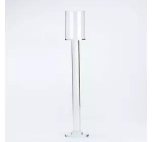 Підсвічник скляний Cylinder на високій ніжці 42 см