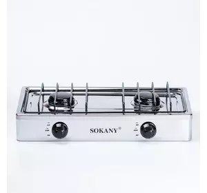 Настільна газова плита Sokany SK-07006 на 2 конфорки, білий