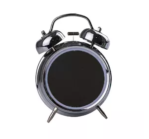 Настільний годинник з будильником електронний з LED-екраном, сталевий