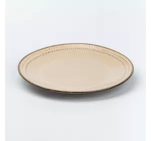 Тарілка керамічна десертна в стилі ретро, бежевий