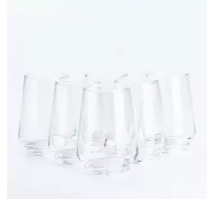 Набір склянок Deli Glassware 6 штук по 390 мл, прозорий