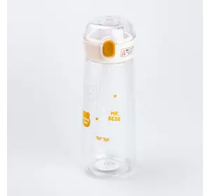 Пляшка для води Bear 600 мл з кришкою на защіпці, помаранчевий