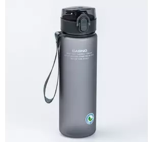 Пляшка для води спортивна Casno 560 мл з фліп-кришкою, сірий