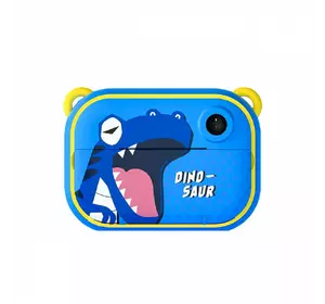 Дитячий фотоапарат із печаткою Динозавр для фото та відео Full HD, синій