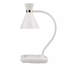 Настільна лампа DM-5062 з нічником акумуляторна, біла