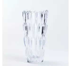 Ваза декоративная Glassware під кришталь 24 см, прозора