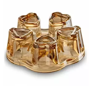 Підсвічник скляний для чайної свічки, підставка підігрівач для чайника