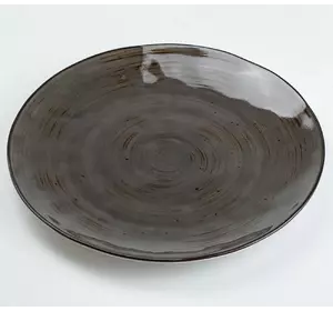 Тарілка керамічна 26.1 см кругла, коричневий