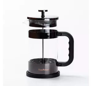 Френч-прес чайник скляний Haus Roland 1 літр із фільтром, чорний