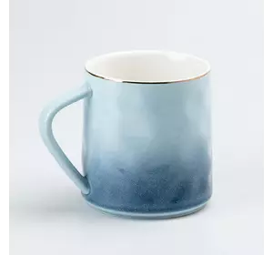 Чашка керамічна 400 мл, блакитний градієнт