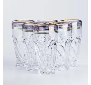 Набір склянок Vermont фігурних високих 6 штук по 250 мл, синій
