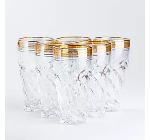 Набір склянок Vermont фігурних високих 6 штук по 250 мл, жовтий