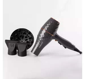 Фен для волосся Sokany SK-2224 з двома концентраторами і дифузором, сірий