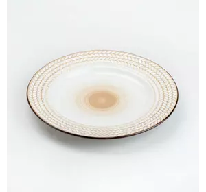 Тарілка тарілка керамічна в стилі ретро 20 см, білий