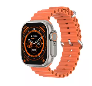 Смарт-годинник водонепроникний SmartX8 Ultra з функцією дзвінка, помаранчевий
