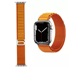 Ремінець нейлоновий до годинника SmartX Ultra / Apple Watch кріплення на 42/44/45/49 мм, помаранчевий