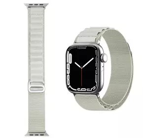 Ремінець нейлоновий до годинника SmartX Ultra / Apple Watch кріплення на 42/44/45/49 мм, білий