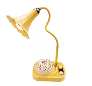 Дитяча настільна лампа-нічник Проекція зоряного неба акумуляторна, жовта