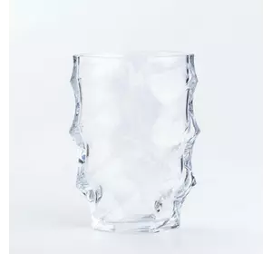 Ваза декоративна Calypso  скляна 24 см, прозора